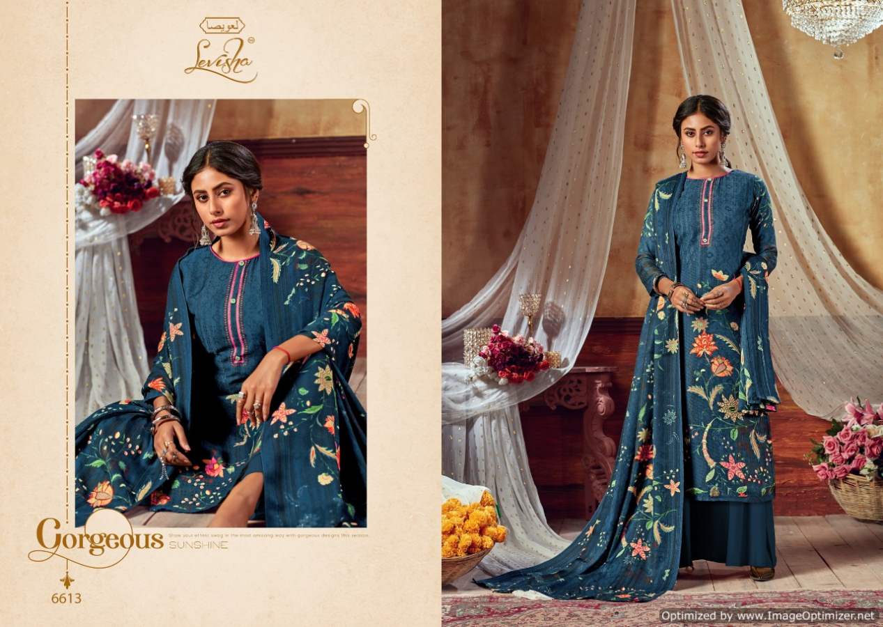 Levisha Femina 10 Pure Pashmina Designer Party Wear Dress Material at Wholesale Price